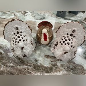 Set of 3 turkey home decor